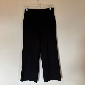 Boden Wide Leg Dress Pants Slacks Stretchy Officecore Academia 4 Black High Rise